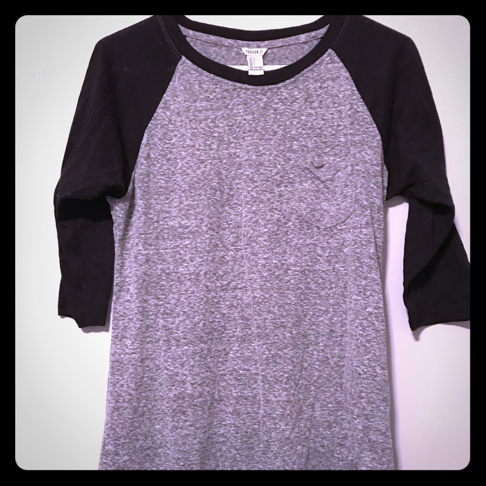 Forever 21 3/4” sleeve Baseball Tee